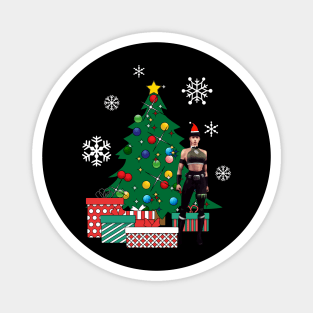 Sonya Blade Around The Christmas Tree Mortal Kombat Magnet